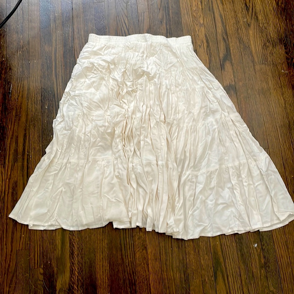 White flowing skirt